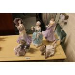 Colelction of 5 Figurines inc Coalport, Lladro, Nao etc