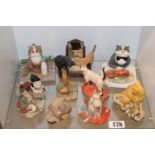 Collection of Border Fine Arts Cat related figures inc Comical Cats (9)