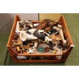 2 Boxes of assorted Ceramic Equine Horse figures mostly unmarked