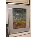 Framed and glazed abstract textile unsigned