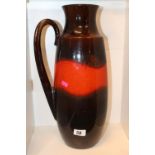 Large West German Vase with Handle 48cm in Height