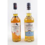 Bottle of Glenlivet Single Malt Scotch Whisky and a Bottle of Talisker Single Malt Scotch Whisky