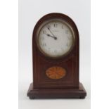 Edwardain Mahogany Inlaid domed 8 Day mantel clock