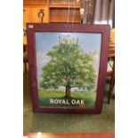 Antique Pub Sign for 'Royal Oak' hand painted signed Matthew 97cm in Height