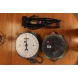 2 Large 300lb Salter Scales and a Vintage Dunlop Foot pump