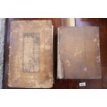 Leather Bound Bible dated 1800 by Dawson, Bensley and Cooke and a Leather bound Survey of the Cities