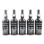 5 Bottles of Justinos Madeira Malvasia 10 Year Old