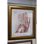 Framed print by David Sylette after Picasso signed in Pencil