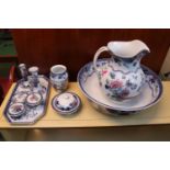 Losolware Langham Transfer printed Wash Set comprising of Wash Jug and Bowl, Dressing table set etc