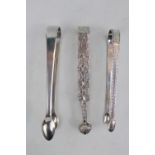 3 Pairs of Georgian Silver Sugar tongs 114g total weight