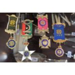 Collection of 4 ROAB Medallions with ribbons and Leatherette wallets
