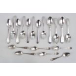 Colelction of 19thC Silver Tea spoons inc. George Smith of London, Atkin Brothers etc 320g total