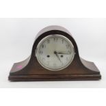 Oak Cased Contiltetnal Napoleons hat mantel clock with numeral dial