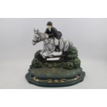 Cast iron door stop in the form of a Horse Rider 30cm in Height