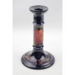 Moorcroft Pomegranate pattern candlestick with impressed mark to base