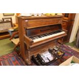 Sebestions of London Upright Piano with Barley twist supports