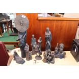 Collection of African Resin figures mainly Maasai