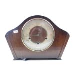 Oak Cased Mantel clock with numeral dial