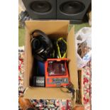 Collection of assorted Electrical items inc Vintage Jungler Game, Ted Baker earphones etc