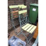 Set of 4 Metal folding chairs