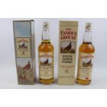 Boxed bottle of The Famous Grouse Finest Scotch Whisky and another