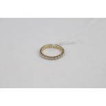 18ct Gold Ladies 1ct Full Eternity Ring. 1.9g total weight Size J