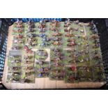 Collection of Hand Painted 25mm Plastic Middle Ages figures Cavalry & troops