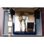 Collection of 3 watches inc. Accurist, Seiko and another and a Seiko wristwatch