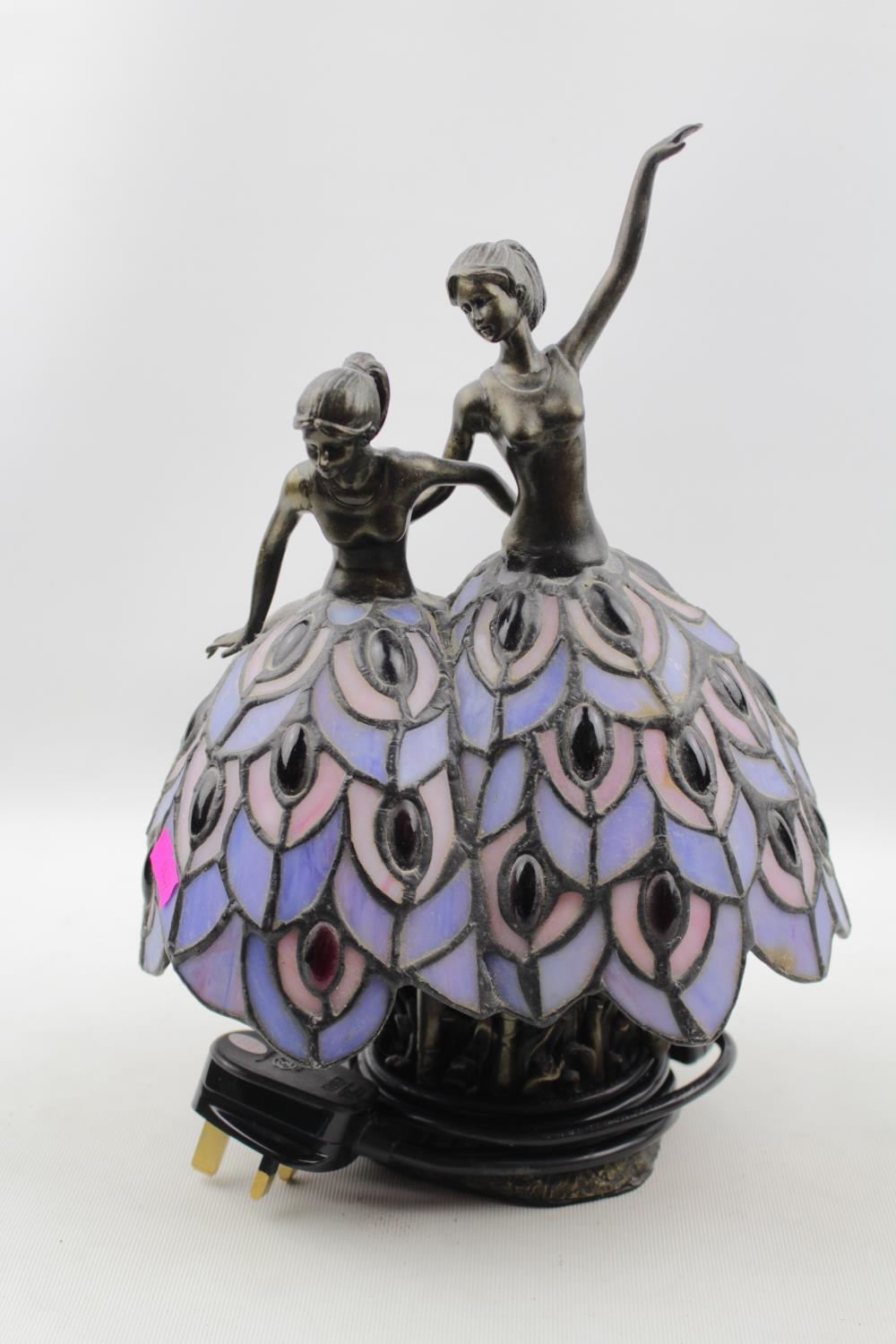 20thC Tiffany style light in the form of Ballerinas