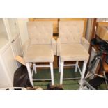 Pair of Upholstered Bar Chairs