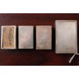 4 Edwardian and later Silver matchbox cases