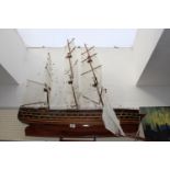 Very Large Model of a Galleon on base 98cm in Length