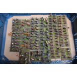 Collection of Hand Painted 25mm Plastic figure inc Infantry and Artillery