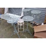 Collection of Small Metal Garden tables