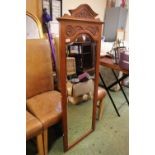 Edwardian wall mirror with carved decoration