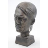 Cast Metal bust of Hitler. 20cm in Height