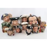 Collection of assorted Character jugs inc. Royal Doulton Leprechaun, Catharine of Aragon and others