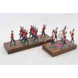 Collection of Antique Lead cold painted Bandsmen and Infantry