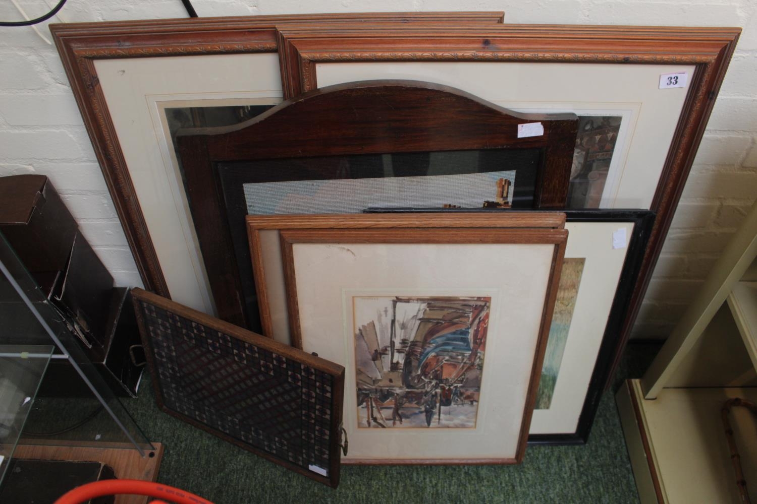 Collection of assorted framed watercolours and prints inc. Pair of Edwardian Prints 'Bedtime