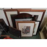 Collection of assorted framed watercolours and prints inc. Pair of Edwardian Prints 'Bedtime