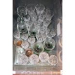 Box of assorted Edinburgh and other Crystal glasses