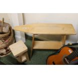 Wooden ironing board and a Pine Stool