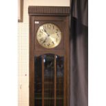 Large Oak Cased Grandfather clock with numeral dial