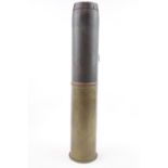 WW1 Artillery Shell (inert) with much original paint finish remaining. 43cm in Height