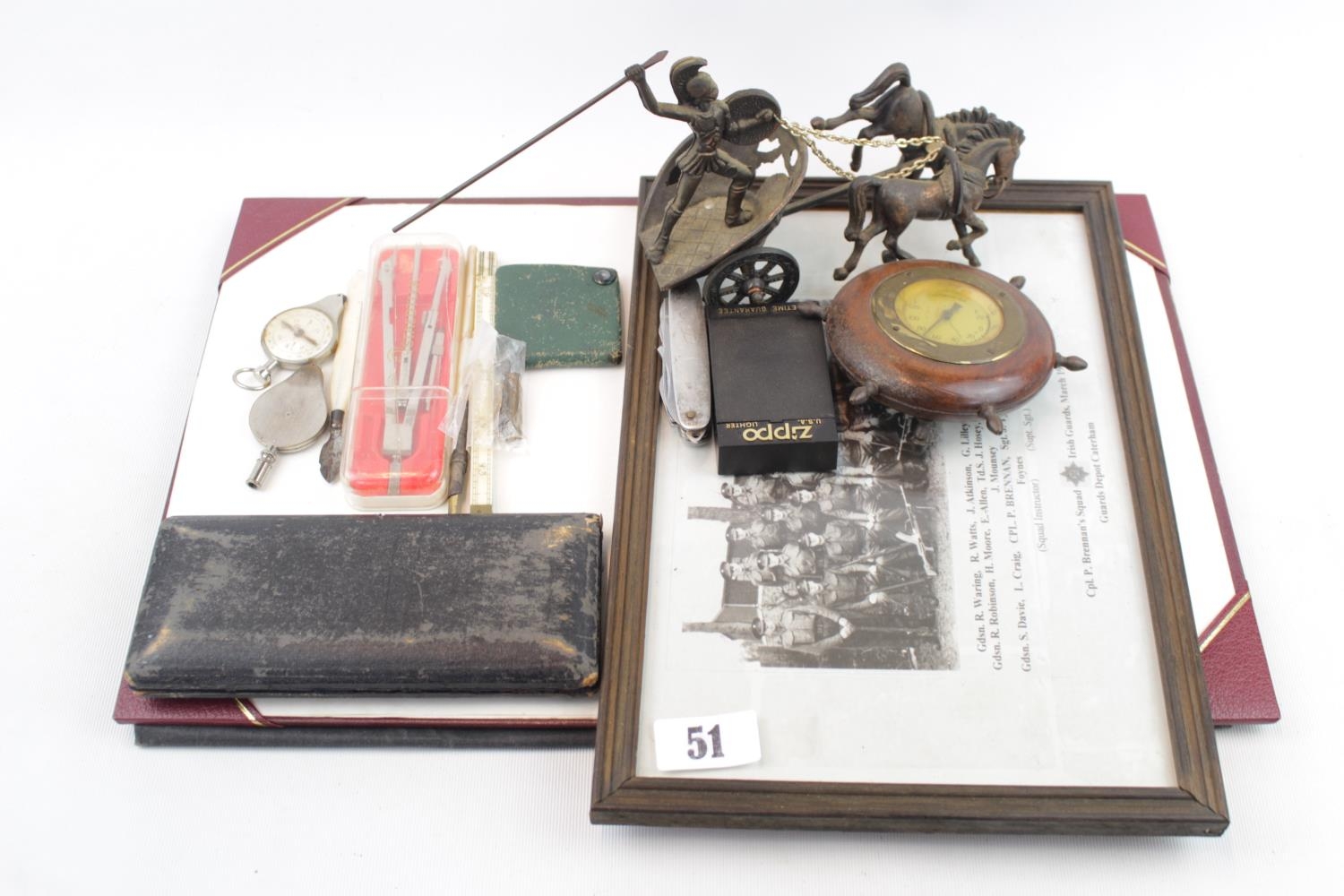 Collection of assorted Collectables inc. Drawing set, Zippo lighter etc