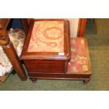 Victorian Mahogany commode with carpet inlaid