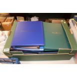 Large box of assorted Empty Stamp albums and folders