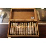 Box of Approx. 50 Willem II Cigars in wooden carved box