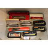 Collection of Hohner 'The Chromonica' harmonica and assorted mouth organs