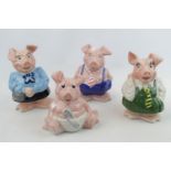 Set of 4 Wade Nat West Piggy Banks